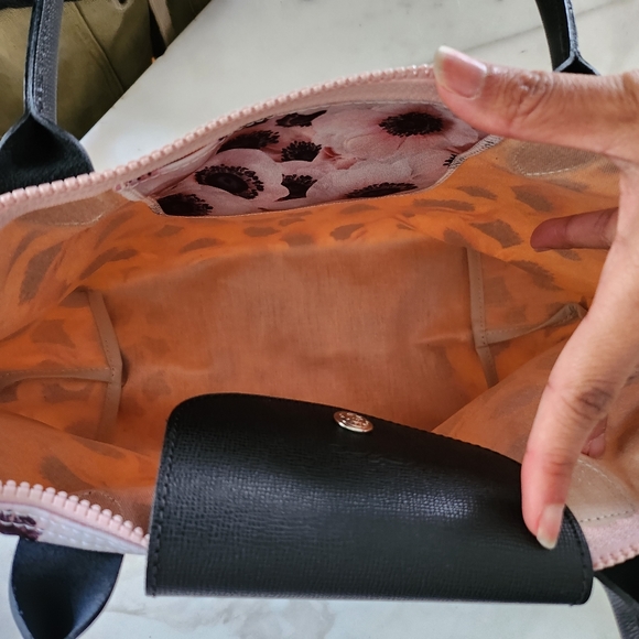 Longchamp Le Pliage pink anemone floral bag - Picture 4 of 5